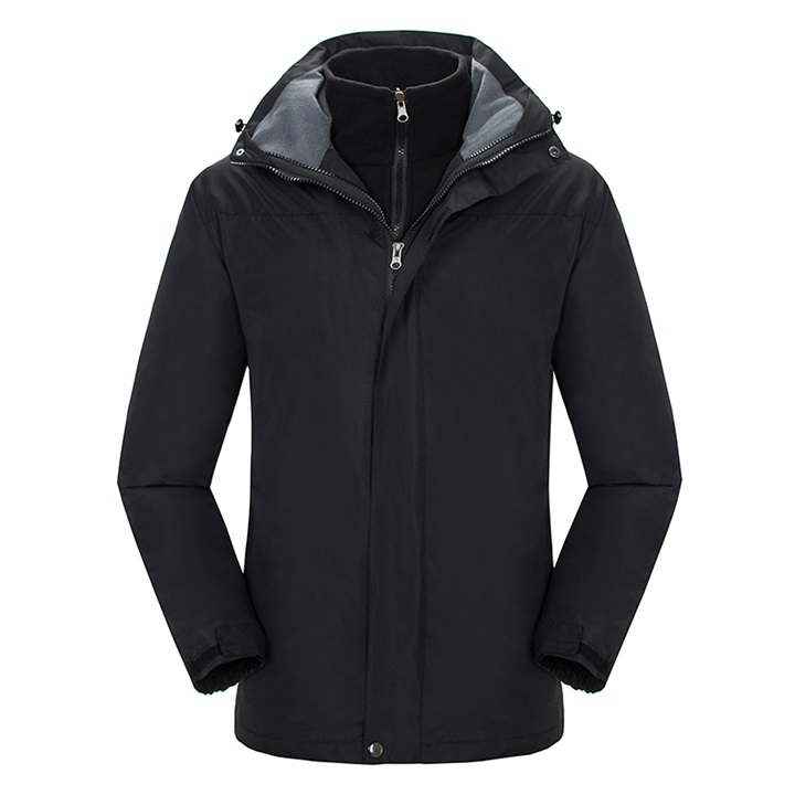 男士素色沖鋒衣兩件套沖鋒衣--湖藍色(圖5)